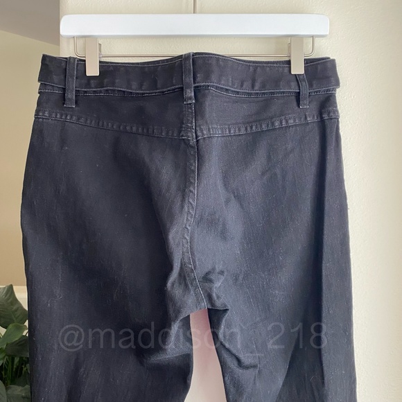 Harley Davidson Vintage Y2K Flame Embroidered Bootcut Flare Black Jeans 6 long - Picture 7 of 11